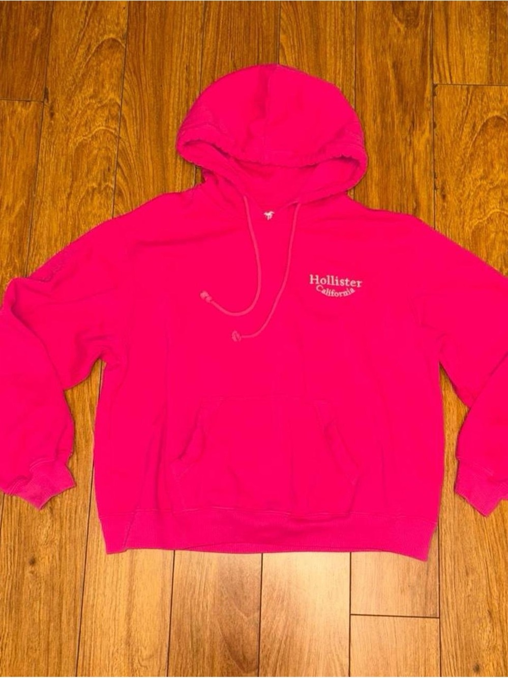 Hollister Bright Pink Hooded Sweatshirt